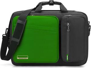 Jansicotek 17.3 inch Laptop Backpack, Business Slim Travel Laptop Backpack for Women Men,Water Resistant Anti Theft Big College School Backpack for 17.3 inch Laptop Notebook-Green