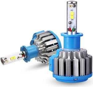H3 LED Headlight Bulbs Car Light Conversion Kit Convex LED Chips 70W 7200LM 6000K Cool White - 2 Year Warranty