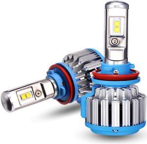 H11/H8/H9 LED Headlight Bulbs Car Light Conversion Kit Convex LED Chips 70W 7200LM 6000K Cool White - 2 Year Warranty