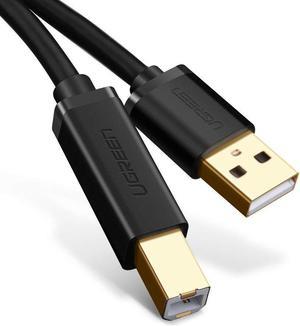 Jansicotek USB Printer Cable USB 2.0 Type A Male to B Male Scanner Cord High Speed Computer Printer Cable for Brother, HP, Canon, Lexmark, Epson, Dell, Xerox, Samsung etc (9.8 Feet)