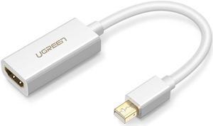 Jansicotek Mini Displayport(Thunderbolt) to HDMI Adapter, Mini DP Display Port to HDMI Converter(Adaptor) Gold-Plated Cord MacBook Pro, MacBook Air, Mac Mini, Microsoft Surface Pro 3/4 - White