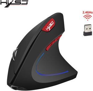 HXSJ T22 2.4GHz 2400DPI Wireless Mouse 3D Design Mouse for Windows 7/8/Vista/XP/2000 suitable for office games (Battery Included)-Black