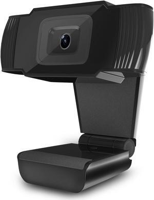HXSJ A870 Webcam HD 480P PC Camera with Absorption Microphone MIC for Skype for Android TV Rotatable Computer Camera USB Web Cam-Black