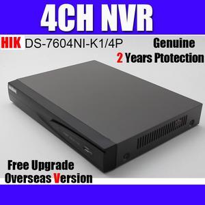 Hikvision Original English version 4K 4CH NVR DS-7604NI-K1 Embedded Plug & Play 4 Channel Video Recorder Support H.265 Up to 8MP 4CH IP Camera Recording