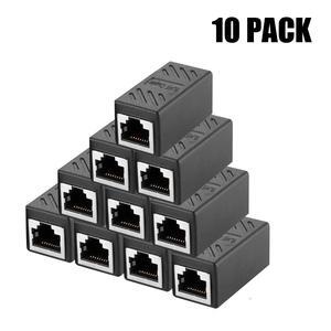 Network Cable Connector RJ45 In-Line Coupler Adapter 2-Pack - Female To Female For Cat5/6/7 Cables Ethernet Extender
