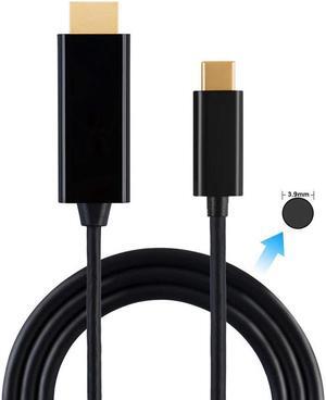 Jansicotek USB C to HDMI Cable(4K@60Hz), USB Type C to HDMI Cable 6FT/1.8M (Thunderbolt 3 Compatible) with 2018 MacBook Pro/Air/iPad Pro,2017 iMac,Dell XPS 13/15,Surface Book, Black
