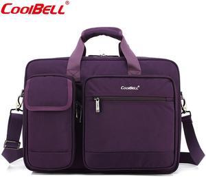 Jansicotek Laptop Bag 15.6 Inch, Business Briefcase for Men Women, Water Resistant Messenger Shoulder Bag with Strap, Durable Office Bag, Carry On Handle Case for Computer Notebook MacBook, Purple