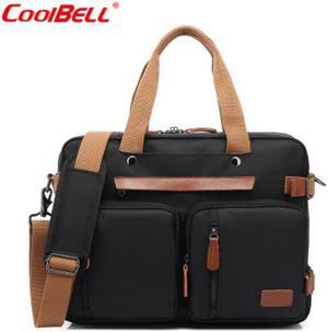 Jansicotek 15.6 Inch Anti-Theft Convertible Laptop Backpack Briefcase, School Rucksack Water-Resistant Backpack Business College Travel Rucksack School Bookbag for Women, Men- Black