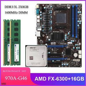 MSI 970A-G46 Motherboard Combo Set with AMD FX-6300-Core 3.5 GHz CPU 2pcs X 8GB = 16GB 2133MHz DDR3 Memory by Avarum Ram