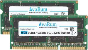 Avarum RAM equal to 32GB (2 x 16GB) 204-Pin DDR3 SO-DIMM DDR3L 1600 (PC3L 12800) Laptop Memory Model CT2KIT204864BF160B