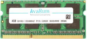 Avarum RAM equal to 4GB 204-Pin DDR3 SO-DIMM DDR3 1333 (PC3 10600) Laptop Memory Model CT51264BC1339