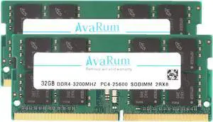 Avarum RAM equal to 64GB Kit (32GBx2) DDR4 3200 MT/s CL22 SODIMM 260-Pin Memory - CT2K32G4SFD832A