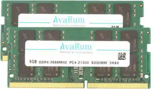 Avarum RAM equal to 16GB (2 x 8GB) DDR4 2666 (PC4 21300) 260-Pin DDR4 SO-DIMM Laptop Memory Model CT2K8G4SFS8266