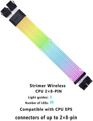 LIAN-LI STRIMER Wireless 24 Pin and LIAN-LI STRIMER Wireless CPU 2x8-PIN Power Extension Cable Combo, Included Wireless Transmitter