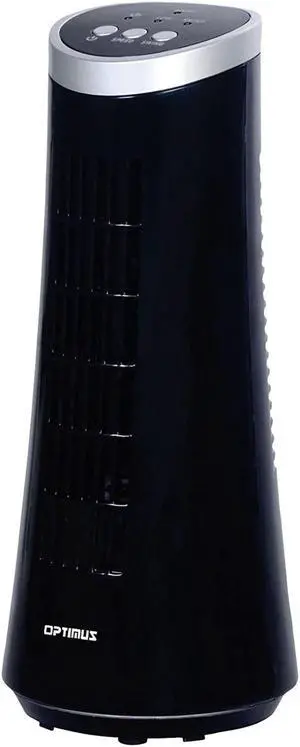 Optimus F-7345BK 12 Desktop Ultraslim Oscillating Tower Fan (Black)