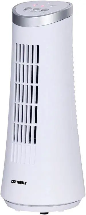 Optimus F-7345WH 12 Desktop Ultraslim Oscillating Tower Fan (White)