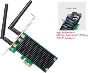 802.11ac Wireless PCI Express Adapter, New TP-Link AC1200 PCIe Wifi Card | 2.4G/5G Dual Band Wireless PCI Express Adapter | Low Profile, Long Range Beamforming Heat Sink Technology for Windows All