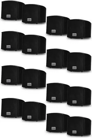 Acoustic Audio AA321B Mountable Indoor Speakers 3200 Watts Black 8 Pair Pack AA321B-8Pr