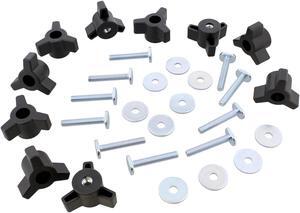 DCT 3 Star Knobs Kit 10pk 1/4in-20 Threaded Knob Set with Jig Knobs and Bolts