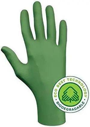 Showa 6110PFM Biodegradable Disposable Nitrile Gloves Medium Box of 100