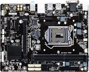 Motherboard Fit forGigabyte GA-B85M-D2V for 4th Gen forIntel LGA 1150 with I/O Back Plate Shield - Industrial PackagedNon-Original Packaging