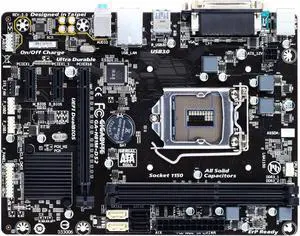Motherboard Fit forGigabyte GA-H81M-DS2 for 4th Gen forIntel LGA 1150 with I/O Back Plate Shield - Industrial PackagedNon-Original Packaging