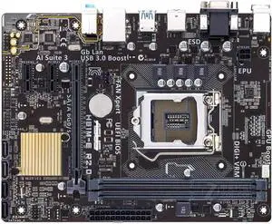 Motherboard Fit forASUS H81M-E R2.0 for 4th Gen forIntel LGA 1150 with I/O Back Plate Shield - Industrial PackagedNon-Original Packaging