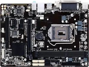 Motherboard Fit forGigabyte GA-B85M-D3V-A for 4th Gen forIntel LGA 1150 with I/O Back Plate Shield - Industrial PackagedNon-Original Packaging