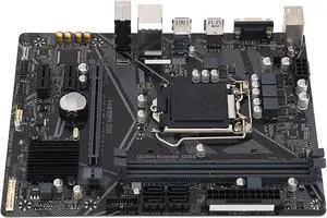 H410M Computer Motherboard, 2 DDR4 DIMM Slot M ATX Desktop Motherboard for LGA 1200 10th Gen, for Core CPU Processor, 1x PCIE X16, 4X SATA III, 1x VGA, USB2.0