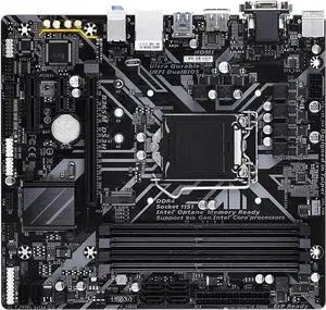 Computer Motherboards Fit forGIGABYTE B365M DS3H Gaming Motherboard Supports 9th and 8th Gen Core Processors with B365 Chipset LGA 1151 Socket