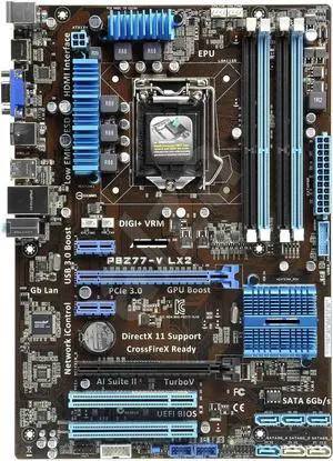 Motherboard Fit forASUS P8Z77-V LX2 forIntel LGA 1155 with I/O Back Plate Shield