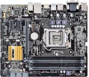 Motherboard Fit forASUS B85M-G Plus forIntel LGA 1150 with I/O Back Plate Shield