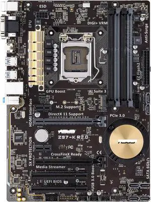 Motherboard Fit forASUS Z97-K R2.0 forIntel LGA 1150 with I/O Back Plate Shield