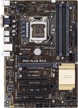 Motherboard Fit forASUS B85-PLUS R2.0 for 4th Gen forIntel LGA 1150 with I/O Back Plate Shield