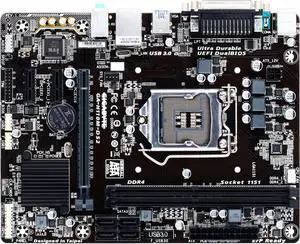 Motherboard Fit forGigabyte GA-H110M-DS2 for 6/7th Gen forIntel LGA 1151 with I/O Back Plate Shield