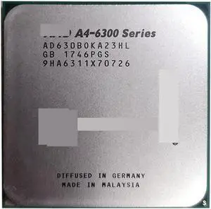 CPU Processor A4-Series A4 6300 A4 6300K A4 6300B 3.7 GHz Dual-Core CPU Processor AD6300OKA23HL/AD630BOKA23HL Socket FM2 Good Performance, high Efficiency, Clear Picture