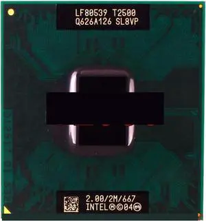 CPU c 2 Duo T2500 CPU (2M Cache, 2.00 GHz, 667 MHz FSB, Dual-Core) for 945 Chipset Laptop Processor processing unit