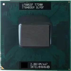CPU CPU Laptop c 2 Duo T7200 CPU 4M Socket 479 Cache/2.0GHz/667/Dual-Core Laptop Processor