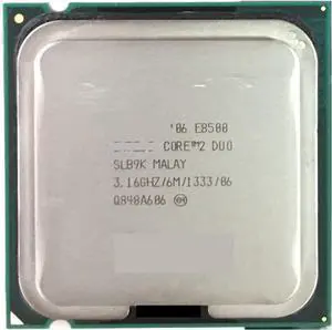 CPU c 2 Duo Processor E8500 (6M Cache, 3.16 GHz, 1333 MHz FSB) SLB9K EO LGA775 Desktop CPU Central Processing Unit