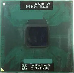 CPU Original T4300 P CPU T4300 (1M Cache, 2.1GHz, 800MHz FSB) Laptop Processor Processing Unit