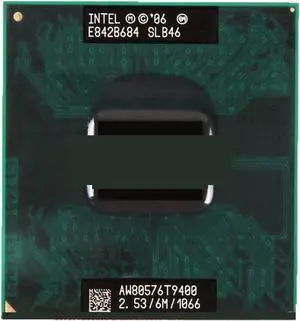 CPU c 2 Duo T9400 CPU (6M Cache, 2.53 GHz, 1066 MHz FSB, Dual-Core) Laptop Processor Processing Unit