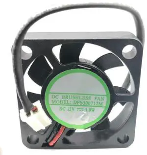 10 PCS  DC12V 1.0W DFS300712M 3007 3cm 2-Wire Cooling Fan