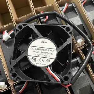 10 PCS  DC12V 0.20A AB6025M12 6025 6cm 3-Wire Double Ball Bearing Cooling Fan