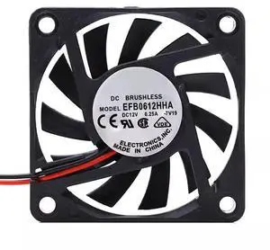 DC12V 0.25A EFB0612HHA 6010 6cm 2-wire double ball bearing inverter cooling fan