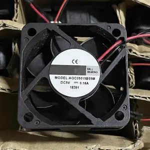 DC5V 0.18A AGC05015B05M 5015 5cm 2-Wire Double Ball Bearing Cooling Fan