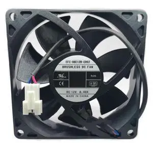 DC12V 0.40A EFC-08E12D-EF02 8025 8cm 3-Wire Cooling Fan