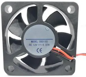 DC12V 0.07A 05015S 5015 5cm 2-Wire Silent Cooling Fan