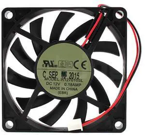 DC12V 0.18A R127010SL 7010 7cm 2-Wire Graphics Silent Cooling Fan