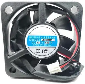 DC12V 0.75A LC5020MR12 5020 5cm 2-Wire Cooling Fan