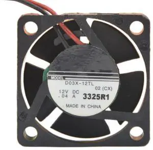 DC12V 0.04A D03X-12TL 3010 3cm 2-Wire Silent Cooling Fan